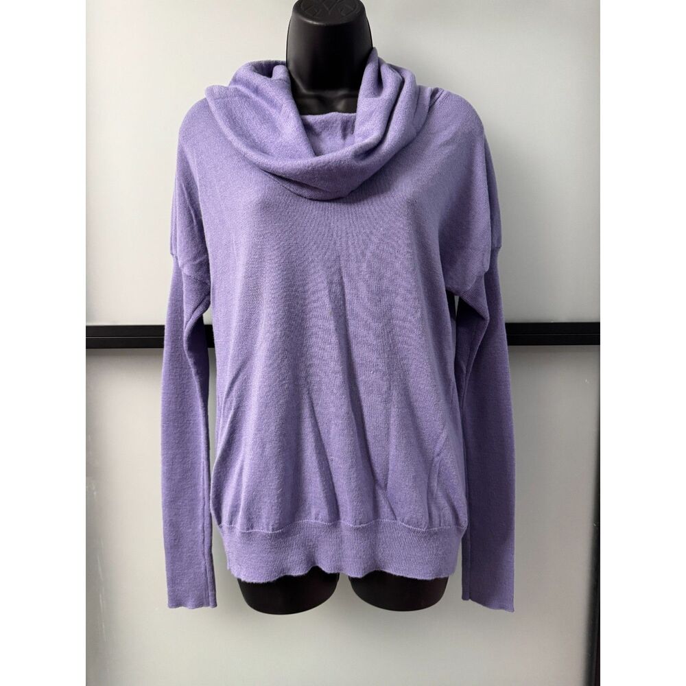 The Limited Cowl Neck Knit Sweater in Lavender Light Purple Large